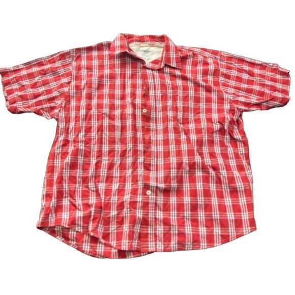 WRANGLER RED BUTTON UP SHIRT SIZE XL | D1 - Picture 1 of 5